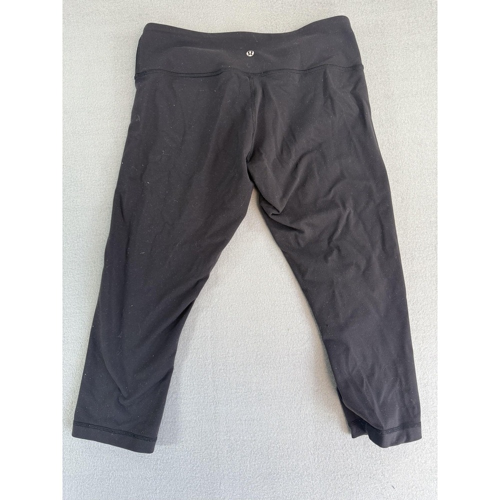 Lululemon Leggings Womens 10 Black Capri Cropped Yoga Athletic Pants Stretch